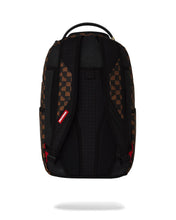 BROWN AND CREAM DRIP CHECK SHARK BACKPACK 910B8552NSZ