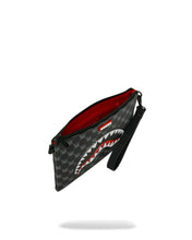 SHARKS IN PARIS WTF BUBBLY BLACK CHECK CROSSOVER CLUTCH 910B9318NSZ