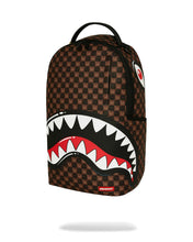 SHARKS IN PARIS WTF BUBBLE BROWN CHECK BACKPACK 910B8634NSZ