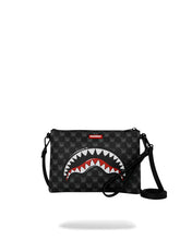 SHARKS IN PARIS WTF BUBBLY BLACK CHECK CROSSOVER CLUTCH 910B9318NSZ