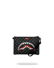 SHARKS IN PARIS WTF BUBBLY BLACK CHECK CROSSOVER CLUTCH 910B9318NSZ