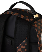 BROWN AND CREAM DRIP CHECK SHARK BACKPACK 910B8552NSZ