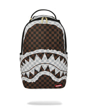 CREAM AND BROWN TEAR CHECK BACKPACK 910B8290NSZ