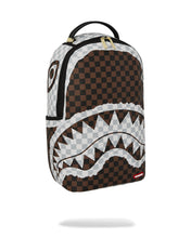 CREAM AND BROWN TEAR CHECK BACKPACK 910B8290NSZ