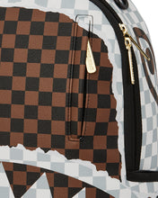 CREAM AND BROWN TEAR CHECK BACKPACK 910B8290NSZ