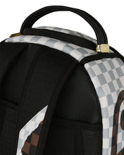 CREAM AND BROWN TEAR CHECK BACKPACK 910B8290NSZ