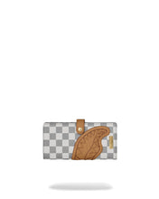 EMBOSSED CREAM CHECK SINGLE FOLD WALLET 910W9402NSZ