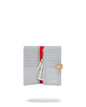 EMBOSSED CREAM CHECK SINGLE FOLD WALLET 910W9402NSZ