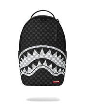 BLACK AND WHITE DRIP CHECK SHARK BACKPACK 910B8553NSZ