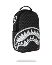 BLACK AND WHITE DRIP CHECK SHARK BACKPACK 910B8553NSZ