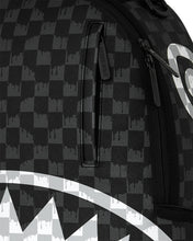 BLACK AND WHITE DRIP CHECK SHARK BACKPACK 910B8553NSZ