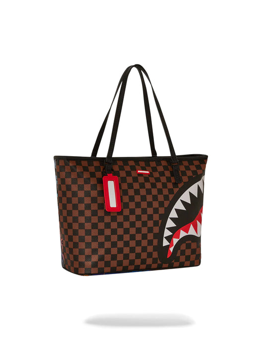 BORSA SPRAYGROUND Sharks in sticker classic tote marrone 910T6455NSZ