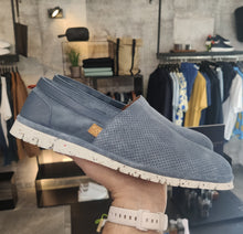 Slip on perforated blue